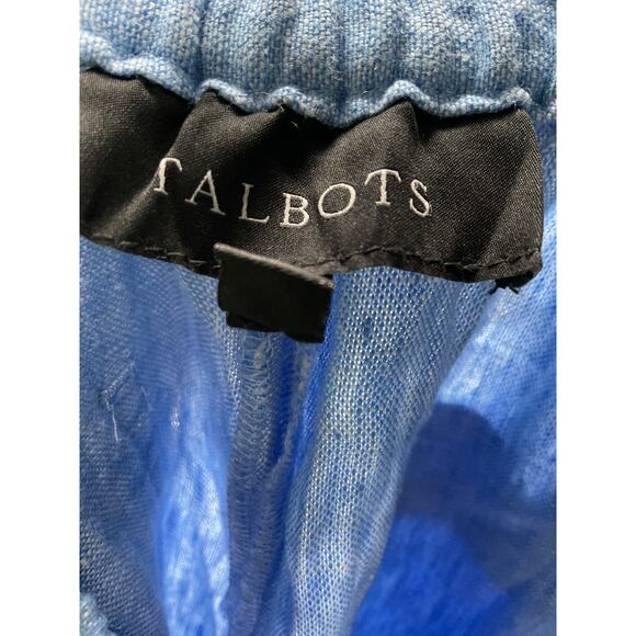 Talbots Blue Linen Capri Pants SP - Picture 3 of 4